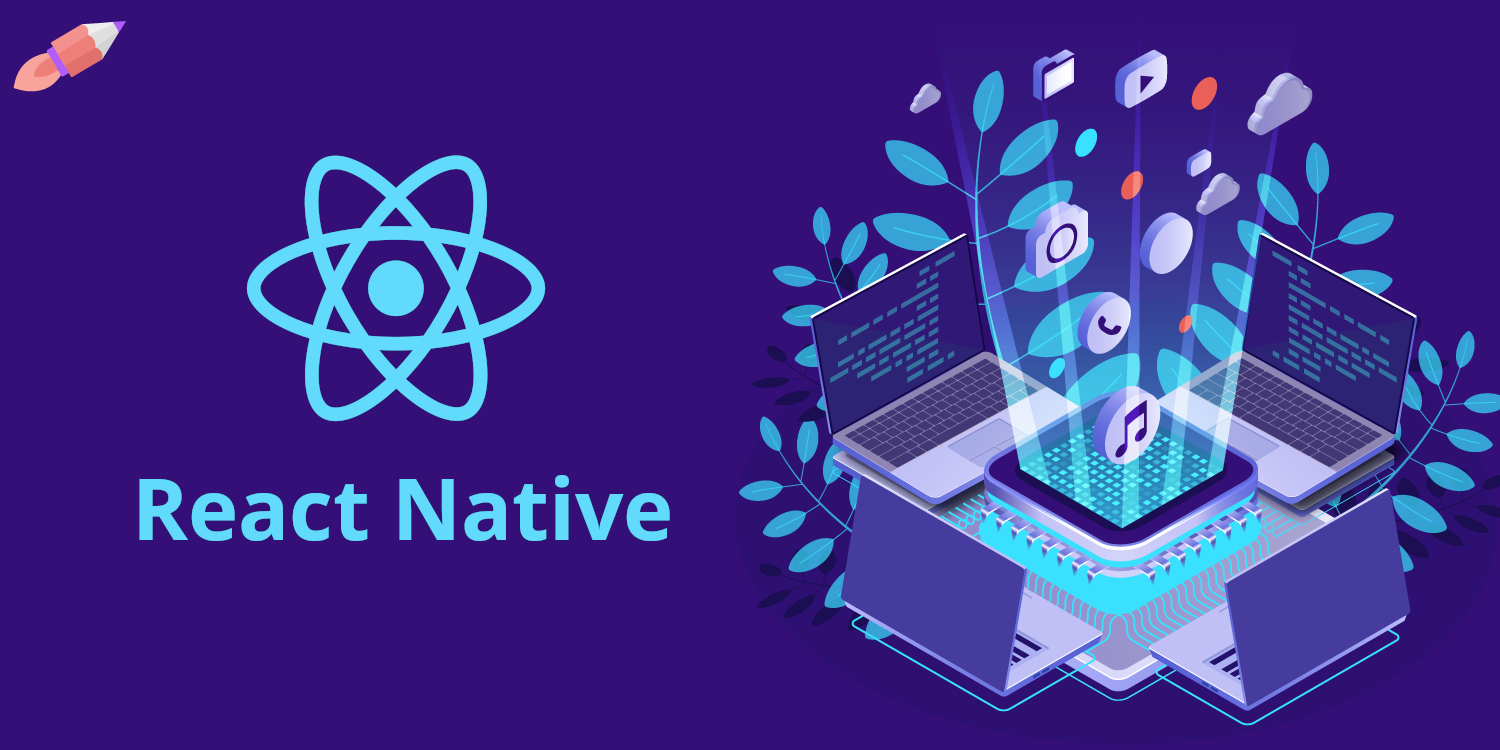 React native. React native image. React native logo. Native mobile Development.